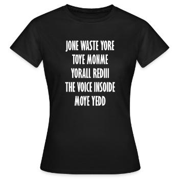 Jone Waste Your Time - Women's T-Shirt - black - Front - AI Model Female 172 dark (172cm)