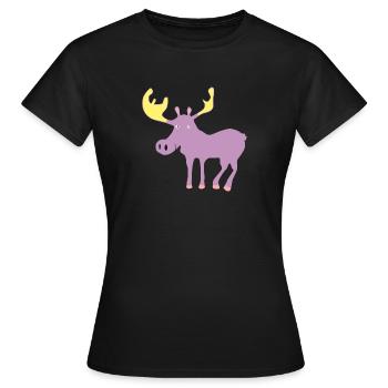 Moose - Mosses - Women's T-Shirt - black - Front - AI Model Female 172 dark (172cm)