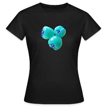 tomaten,blaue tomaten,rispentormaten,tomate,popart - Frauen T-Shirt - Schwarz - Vorne - AI Model Female 172 dark (172cm)