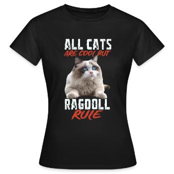Poupée de chiffon - T-shirt Femme - noir - Devant - AI Model Female 172 dark (172cm)