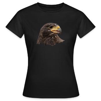 Adler, Falke, Greifvogel, braun - Frauen T-Shirt - Schwarz - Vorne - AI Model Female 172 dark (172cm)