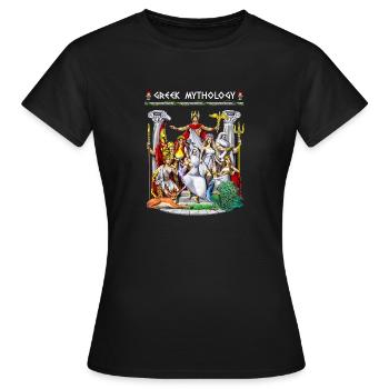 Mythologie grecque Dieux - T-shirt Femme - noir - Devant - AI Model Female 172 dark (172cm)