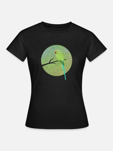 Halsbandsittich Alexandersittich Sittich Papagei - Frauen T-Shirt - Schwarz