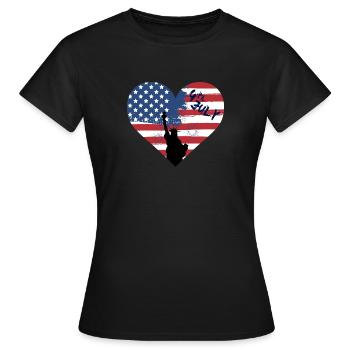 4thof July Independence Day - Frauen T-Shirt - Schwarz - Vorne - AI Model Female 172 dark (172cm)