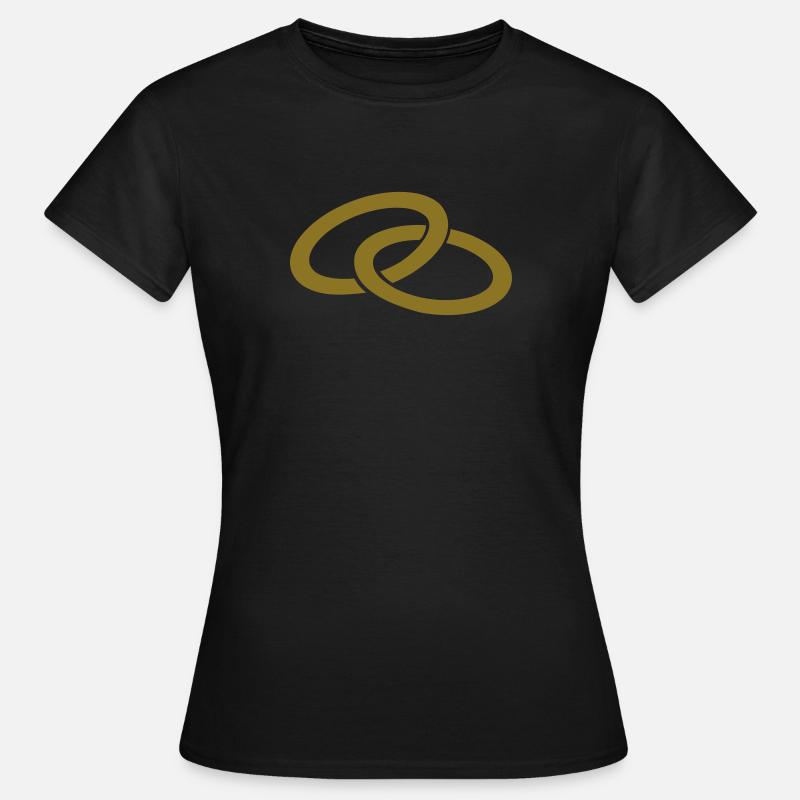 Bagues Mariage - T-shirt Femme - noir