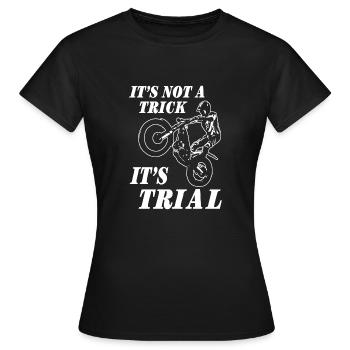 Trial - Trialsport - Moto Trial - Motorcycle Trial - Women's T-Shirt - black - Front - AI Model Female 172 dark (172cm)