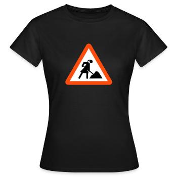 chantier - T-shirt Femme - noir - Devant - AI Model Female 172 dark (172cm)
