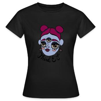 Troisième oeil - T-shirt Femme - noir - Devant - AI Model Female 172 dark (172cm)