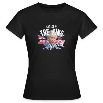 God save the king Charles III - Women's T-Shirt - black - Front - AI Model Female 172 dark (172cm)