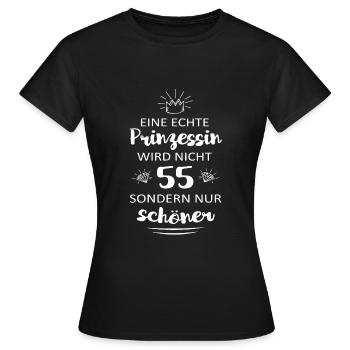 55. Geburtstag Geschenk - 55 Jahre alt - 55ster - Frauen T-Shirt - Schwarz - Vorne - AI Model Female 172 dark (172cm)