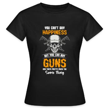 Waffen Schuss Jagd Sportschießen - Frauen T-Shirt - Schwarz - Vorne - AI Model Female 172 dark (172cm)