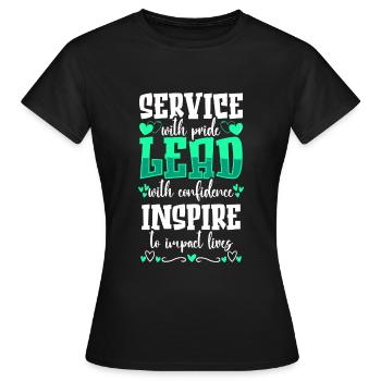 Arbeit Büro Firma - Frauen T-Shirt - Schwarz - Vorne - AI Model Female 172 dark (172cm)