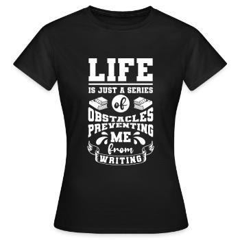 Livre Roman Littérature Poésie - T-shirt Femme - noir - Devant - AI Model Female 172 dark (172cm)