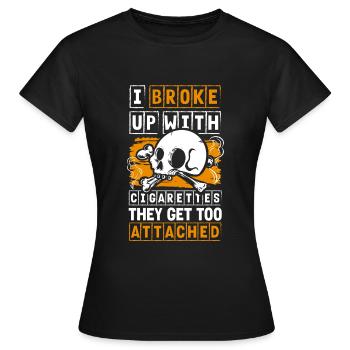 Tabagisme santé non-fumeur - T-shirt Femme - noir - Devant - AI Model Female 172 dark (172cm)