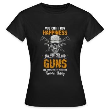 Waffen Sportschießen Revolver - Frauen T-Shirt - Schwarz - Vorne - AI Model Female 172 dark (172cm)