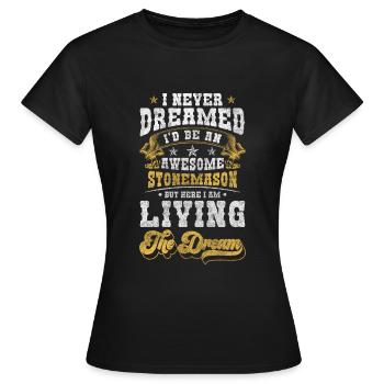Stein Kunstwerk Ausbildung Zunft - Frauen T-Shirt - Schwarz - Vorne - AI Model Female 172 dark (172cm)