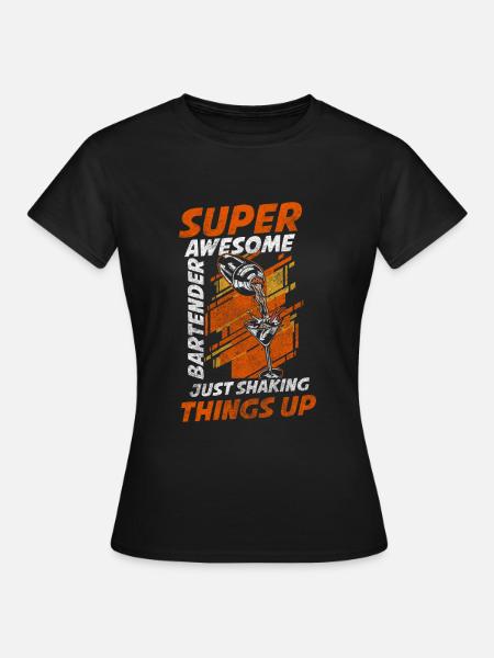 Barkeeper Cocktails Barmann - Frauen T-Shirt - Schwarz