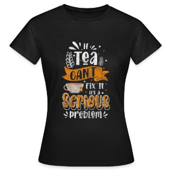 Tea Lover Recreation Teapot - Women's T-Shirt - black - Front - AI Model Female 172 dark (172cm)