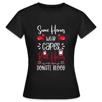 Blutspende Danke Gemeinsam Ehrenamt - Frauen T-Shirt - Schwarz - Vorne - AI Model Female 172 dark (172cm)