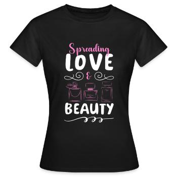 Parfum Odeur Parfum Spray Amoureux - T-shirt Femme - noir - Devant - AI Model Female 172 dark (172cm)