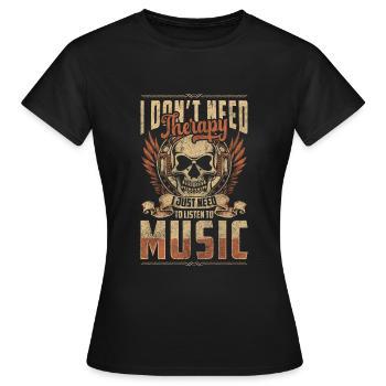 Musique École de musique Association de musique Style musical - T-shirt Femme - noir - Devant - AI Model Female 172 dark (172cm)