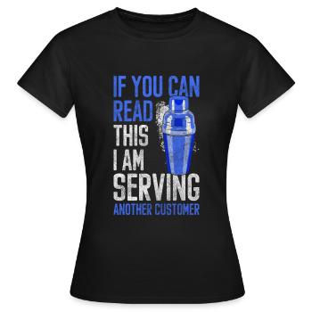 Barman Boissons Bouteilles Boissons - T-shirt Femme - noir - Devant - AI Model Female 172 dark (172cm)