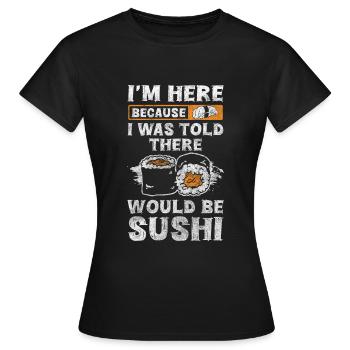 Japanese Roll Chopsticks Nigiri - Women's T-Shirt - black - Front - AI Model Female 172 dark (172cm)