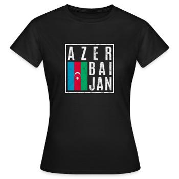 Azerbaïdjan - T-shirt Femme - noir - Devant - AI Model Female 172 dark (172cm)