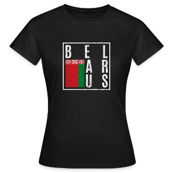 Belarus - Women's T-Shirt - black - Front - AI Model Female 172 dark (172cm)