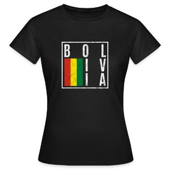 Bolivien - Frauen T-Shirt - Schwarz - Vorne - AI Model Female 172 dark (172cm)