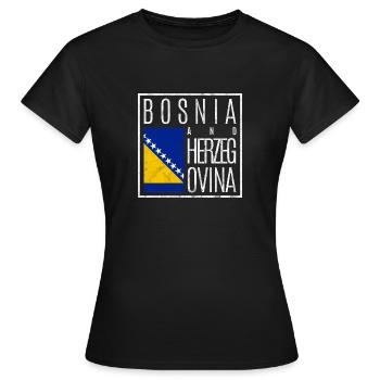 Bosnien und Herzegowina - Frauen T-Shirt - Schwarz - Vorne - AI Model Female 172 dark (172cm)