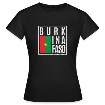 Burkina Faso - T-shirt Femme - noir - Devant - AI Model Female 172 dark (172cm)