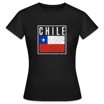 Chile - Frauen T-Shirt - Schwarz - Vorne - AI Model Female 172 dark (172cm)