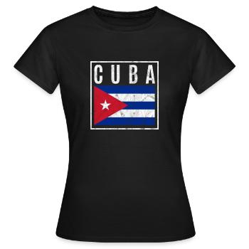 Cuba - T-shirt Femme - noir - Devant - AI Model Female 172 dark (172cm)