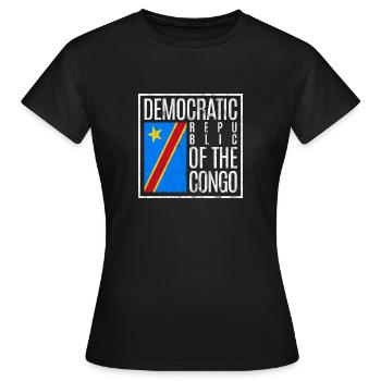 Demokratische Republik Kongo - Frauen T-Shirt - Schwarz - Vorne - AI Model Female 172 dark (172cm)