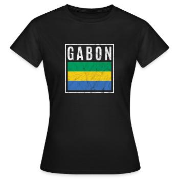 Gabon - Women's T-Shirt - black - Front - AI Model Female 172 dark (172cm)