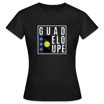 Guadeloupe - Frauen T-Shirt - Schwarz - Vorne - AI Model Female 172 dark (172cm)