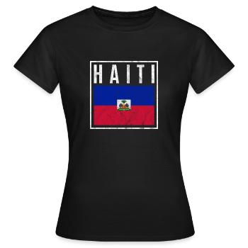 Haiti - Frauen T-Shirt - Schwarz - Vorne - AI Model Female 172 dark (172cm)