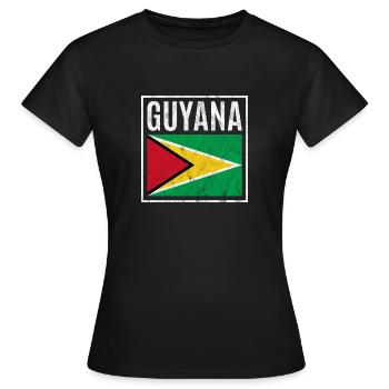 Guyana - Women's T-Shirt - black - Front - AI Model Female 172 dark (172cm)