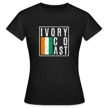 Ivory Coast - Women's T-Shirt - black - Front - AI Model Female 172 dark (172cm)