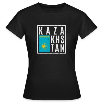 Kazakhstan - Women's T-Shirt - black - Front - AI Model Female 172 dark (172cm)