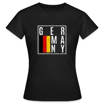 Allemagne - T-shirt Femme - noir - Devant - AI Model Female 172 dark (172cm)
