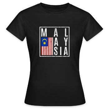 Malaisie - T-shirt Femme - noir - Devant - AI Model Female 172 dark (172cm)