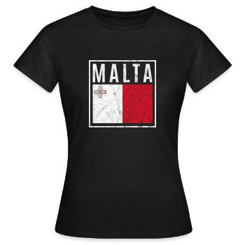 Malte - T-shirt Femme - noir - Devant - AI Model Female 172 dark (172cm)