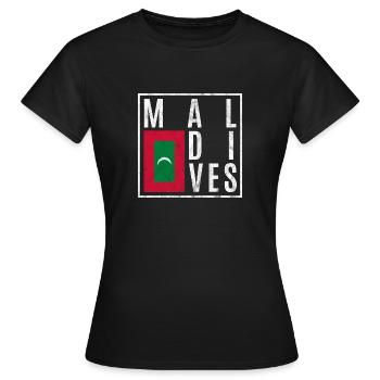 Maldives - T-shirt Femme - noir - Devant - AI Model Female 172 dark (172cm)