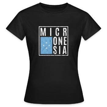 Mikronesien - Frauen T-Shirt - Schwarz - Vorne - AI Model Female 172 dark (172cm)