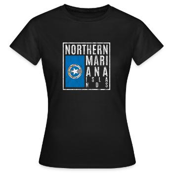 Northern Mariana Islands - Women's T-Shirt - black - Front - AI Model Female 172 dark (172cm)