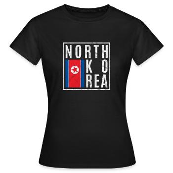 Corée du Nord - T-shirt Femme - noir - Devant - AI Model Female 172 dark (172cm)