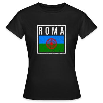 Roma - Women's T-Shirt - black - Front - AI Model Female 172 dark (172cm)