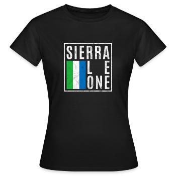 Sierra Leone - Women's T-Shirt - black - Front - AI Model Female 172 dark (172cm)
